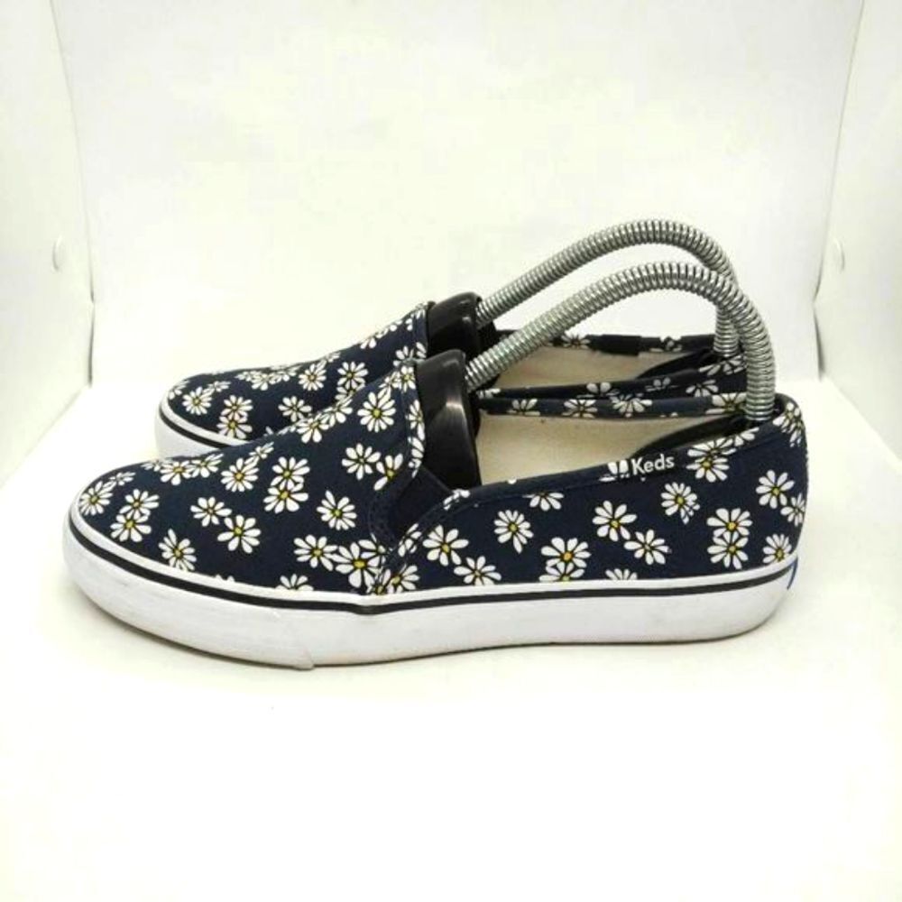 Keds Sepatu Wanita Double Decker Retro Floral Print‎ Slip On Sneakers Womens 8